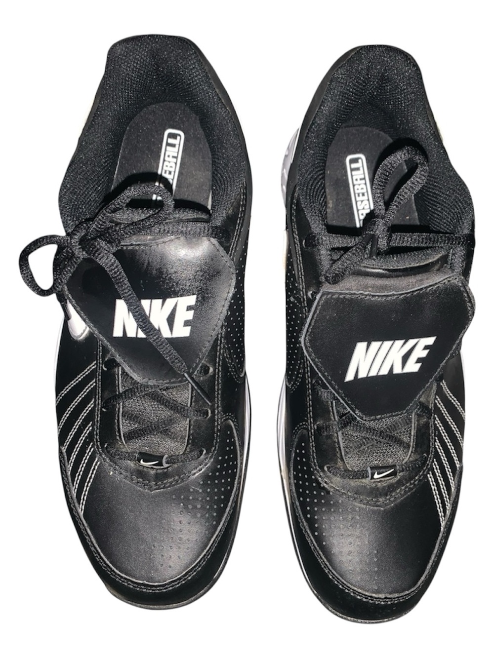 Black Nike Air Diamond Turf Baseball Shoes size 12 - Picture 4 of 5